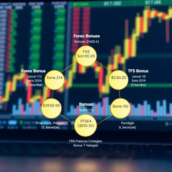Illustration showing different types of bonuses offered by FBS in Forex trading