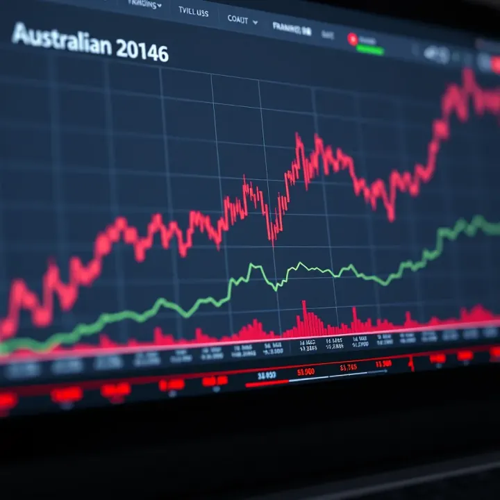 Graph illustrating the Australian dollar exchange rate trends influenced by economic and political factors
