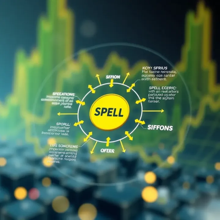 Diagram illustrating key factors influencing the value of SPELL cryptocurrency