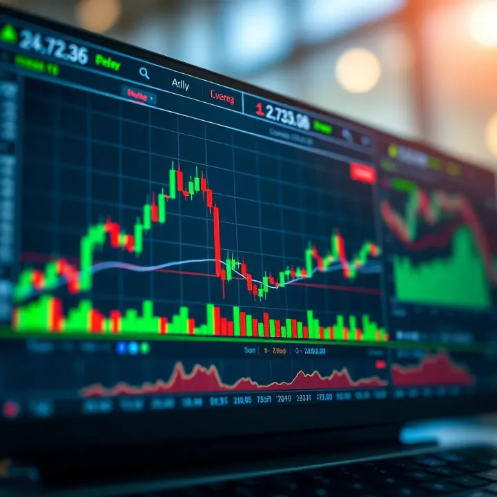 Interface of a Forex trading platform showing currency charts and analytics