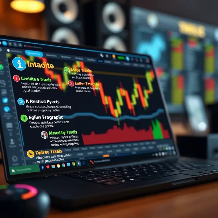 Graphical representation of key features and tools available in forex trading software