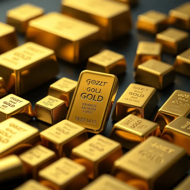 Various gold bars showing different sizes and weight variations