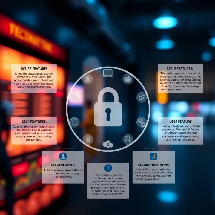 Diagram illustrating security features and user protections on IQ Option platform