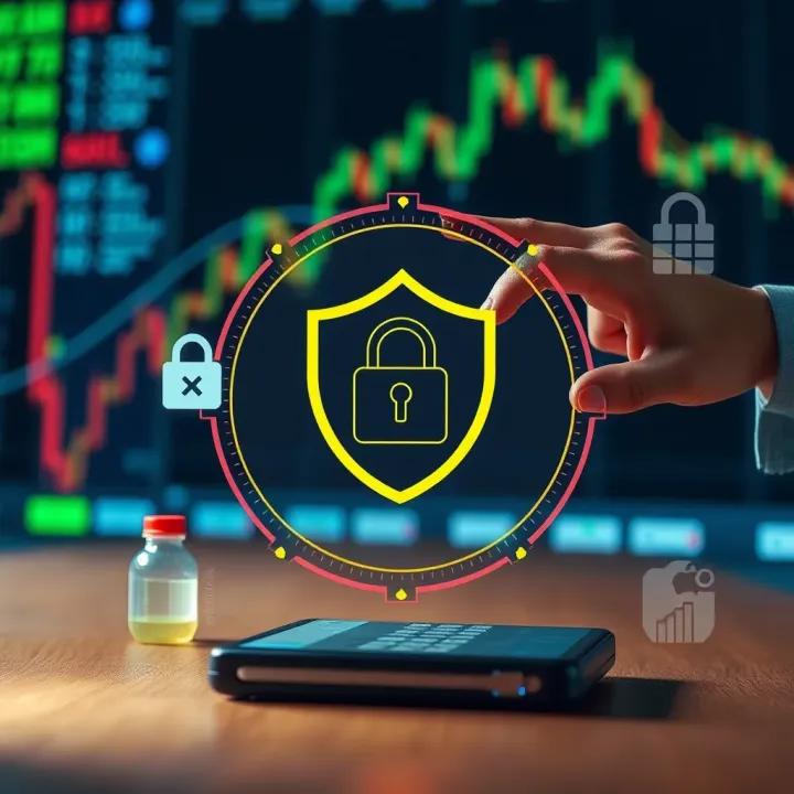 Security and Trust Features in Online Trading Platforms Graphic depicting security features and trust indicators for online trading platforms