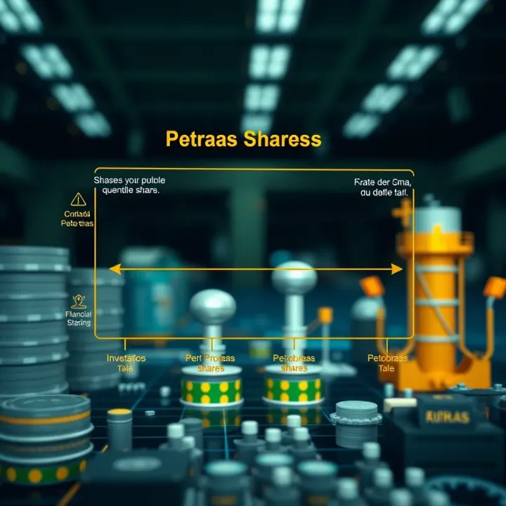 Diagram illustrating the relationship between Petrobras shares, investors, and the financial market