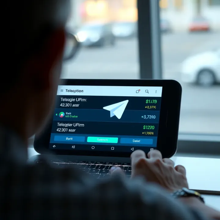 Telegram app screen showing financial trading signals for Pocket Option