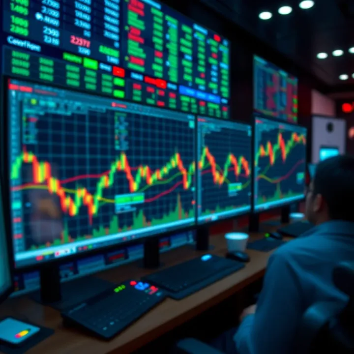 Illustration of foreign exchange market dynamics showcasing currency pairs and trading charts