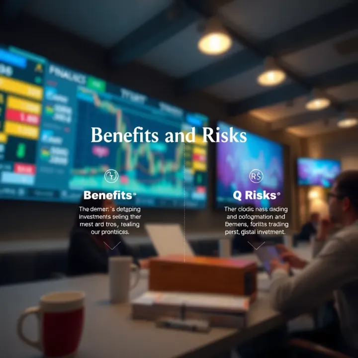 Graphical representation of benefits and risks associated with digital investments on Q Option