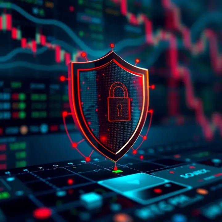 Security and Data Protection on Quoetex Platform Security shield icon representing data protection and secure transactions on Quoetex platform
