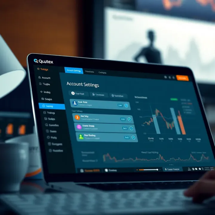 User dashboard showcasing account settings and security options after successful login to Quotex