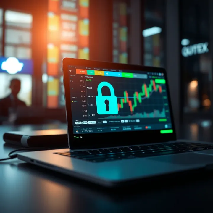Conceptual representation of online investment risks and security measures for digital trading