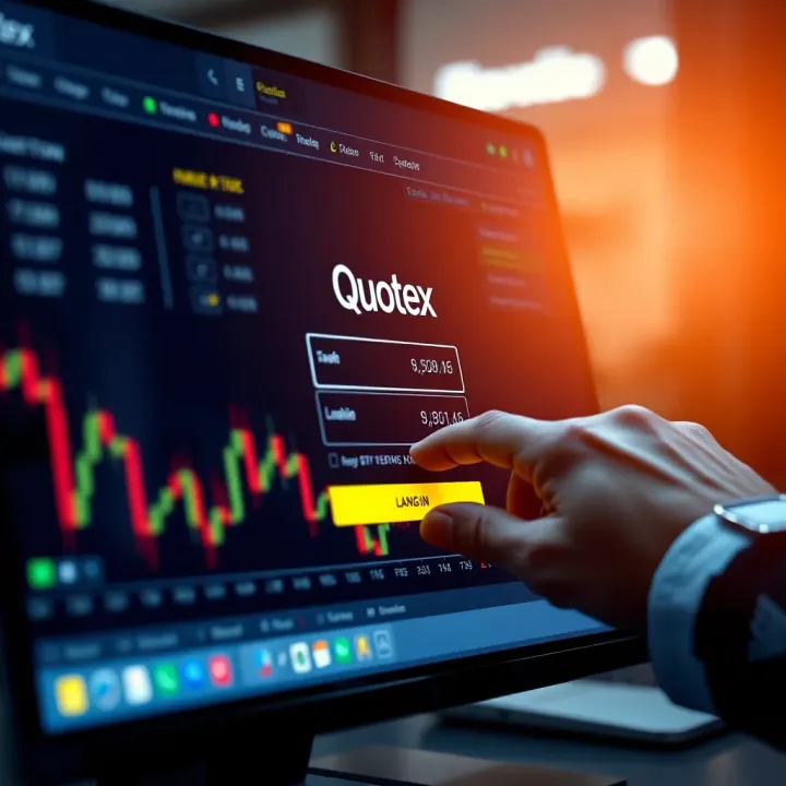 User entering credentials on Quotex login interface