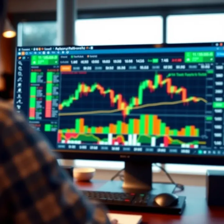 Screenshot displaying Quotex trading platform interface on a desktop computer with clear indicators and charts