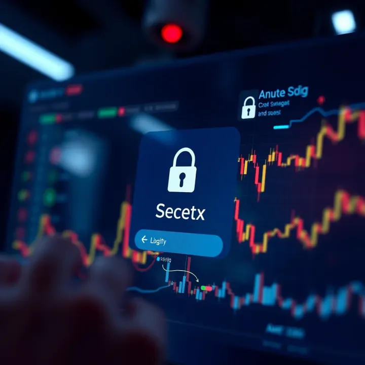 Secure login screen emphasizing safety measures and user authentication on Quotex platform