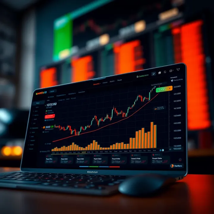 Overview of Quotex.io Trading Platform Features and Interface Graph illustrating the key features and interface layout of Quotex.io trading platform