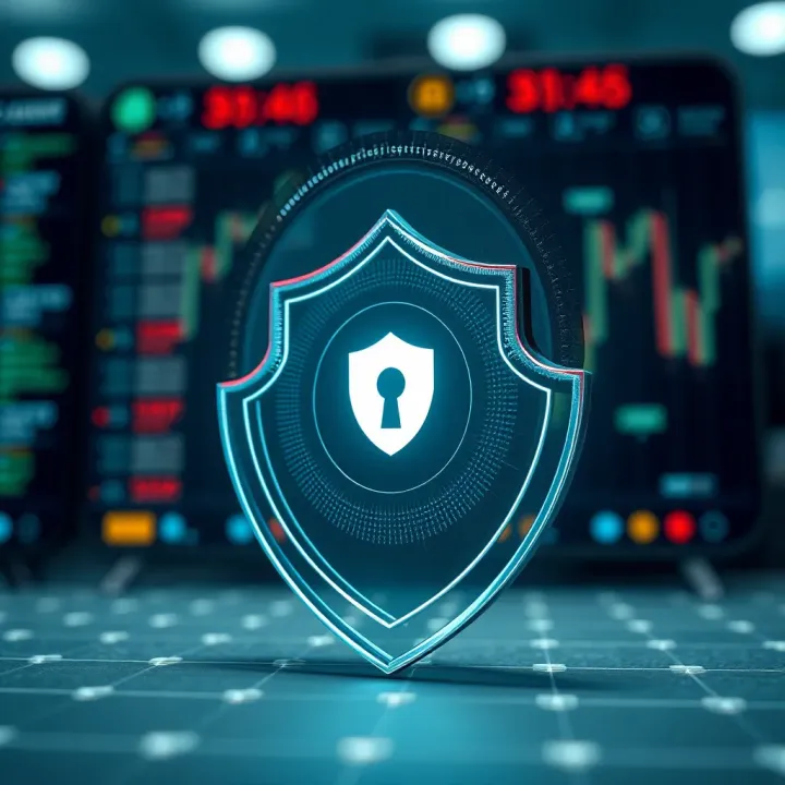 Security and Regulatory Compliance on Quotrex Platform Security shield icon representing data protection and compliance in financial trading
