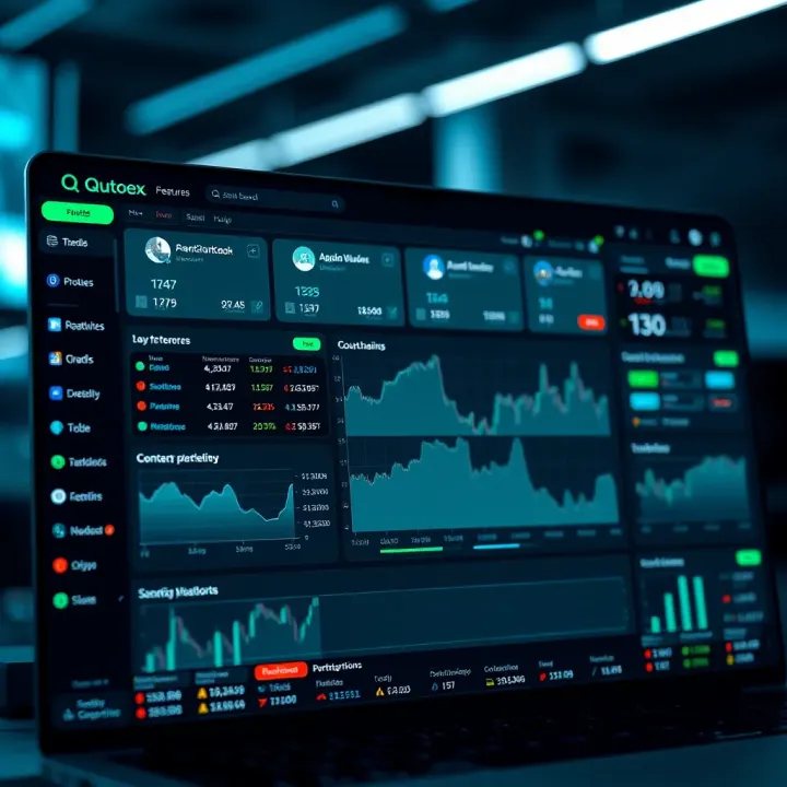 Dashboard overview showing key features and user interface of Qutoex platform