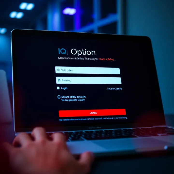 Secure login interface showcasing safety features and account setup