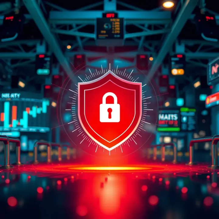 Security shield symbol representing secure and regulated trading environment