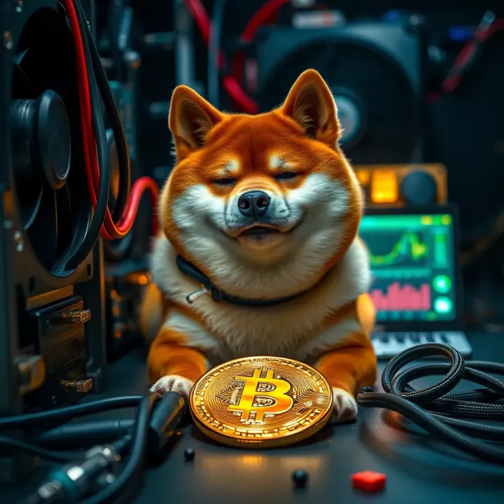 Conceptual illustration of cryptocurrency mining equipment highlighting differences from traditional mining techniques
