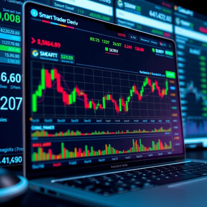 Graphical representation of trading strategies and risk management on the Deriv platform