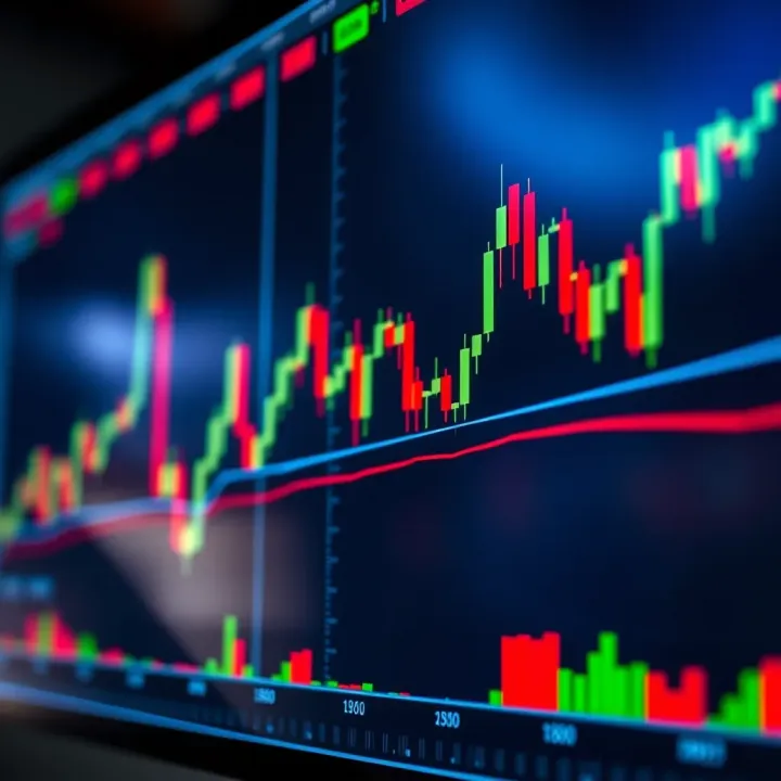 Graph displaying short-term trading strategy with price movements and indicators