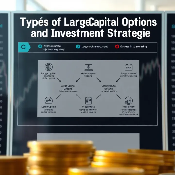 Types of Large Capital Options and Investment Strategies Diagram illustrating types of large capital options and associated investment strategies