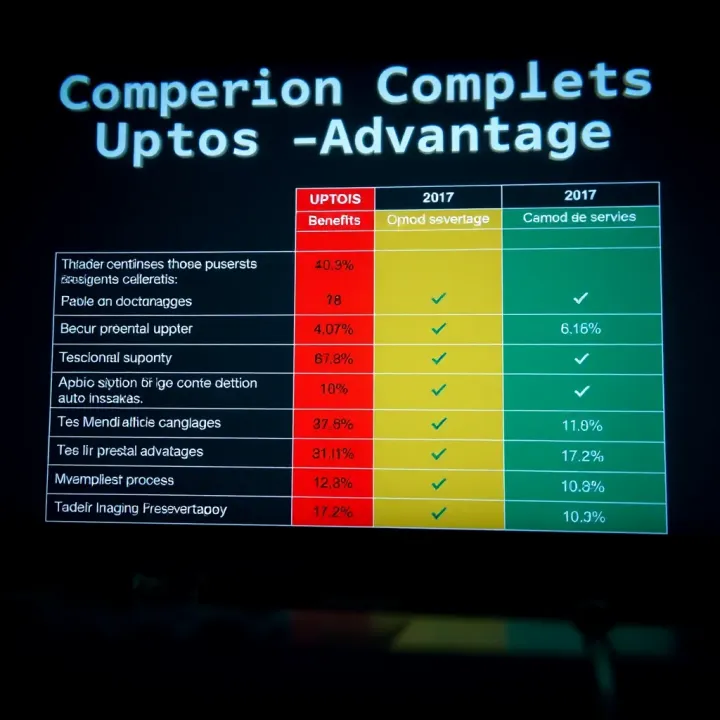 Comparison chart illustrating Uptos benefits against competing services